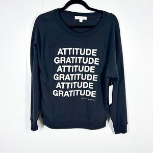 NWT Spiritual Gangster Gemma Gratitude Long Sleeve Sweatshirt Extra Small